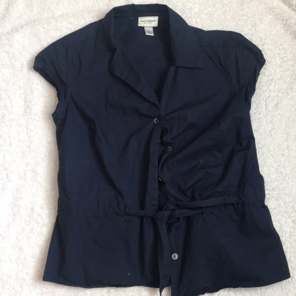 Button down short sleeve top